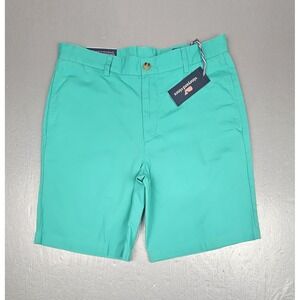 Vineyard Vines By Shep & Ian Shorts Mens 32 Teal Green Flat Front Casual Preppy